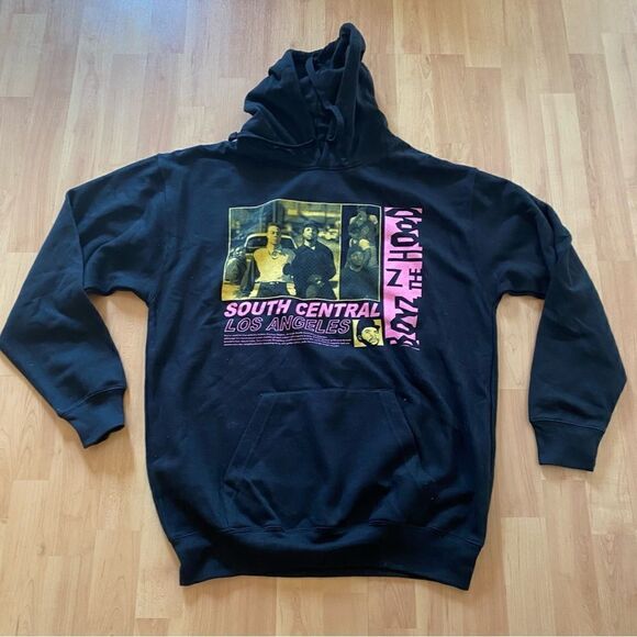 South Central LA Boyz In The Hood Graphic Black Hoodie Size M NWT - Picture 1 of 7
